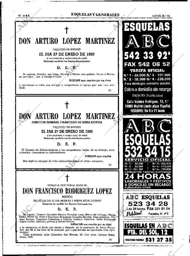 ABC MADRID 28-01-1993 página 98