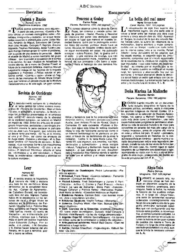 CULTURAL MADRID 29-01-1993 página 23