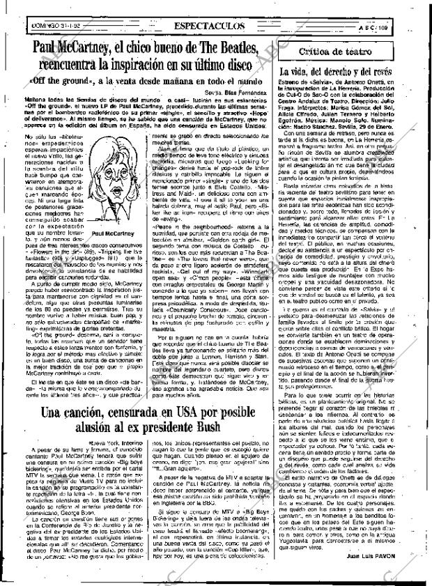 ABC SEVILLA 31-01-1993 página 109