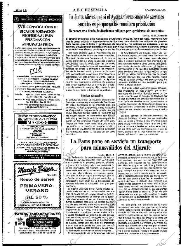 ABC SEVILLA 31-01-1993 página 78