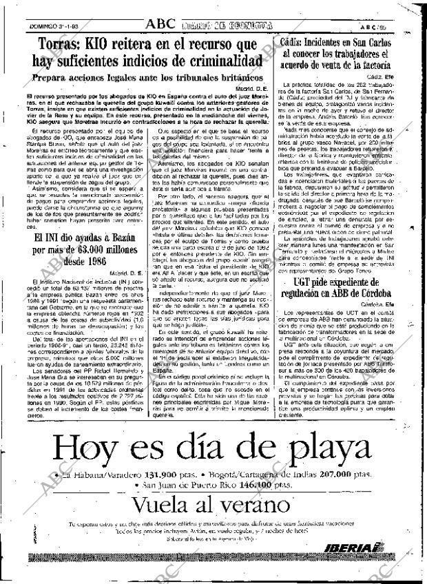 ABC SEVILLA 31-01-1993 página 95