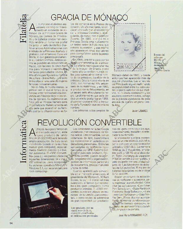 BLANCO Y NEGRO MADRID 31-01-1993 página 94