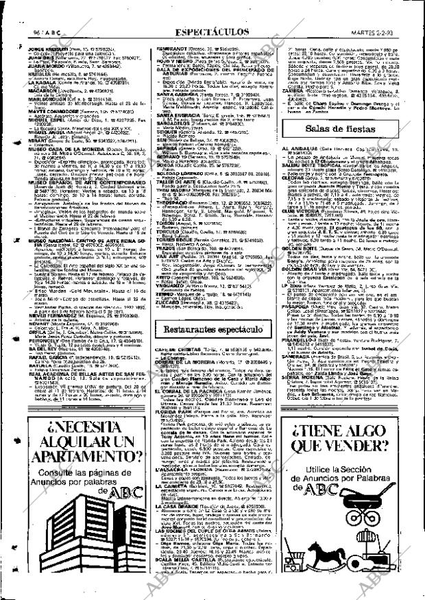 ABC MADRID 02-02-1993 página 96