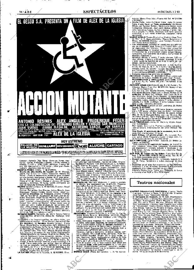 ABC MADRID 03-02-1993 página 94