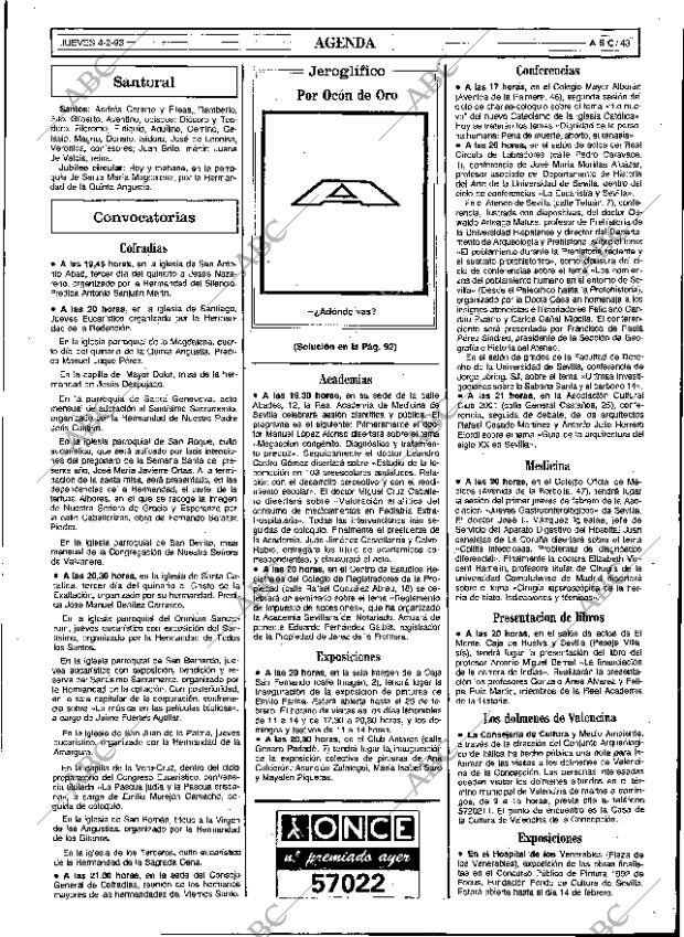 ABC SEVILLA 04-02-1993 página 43