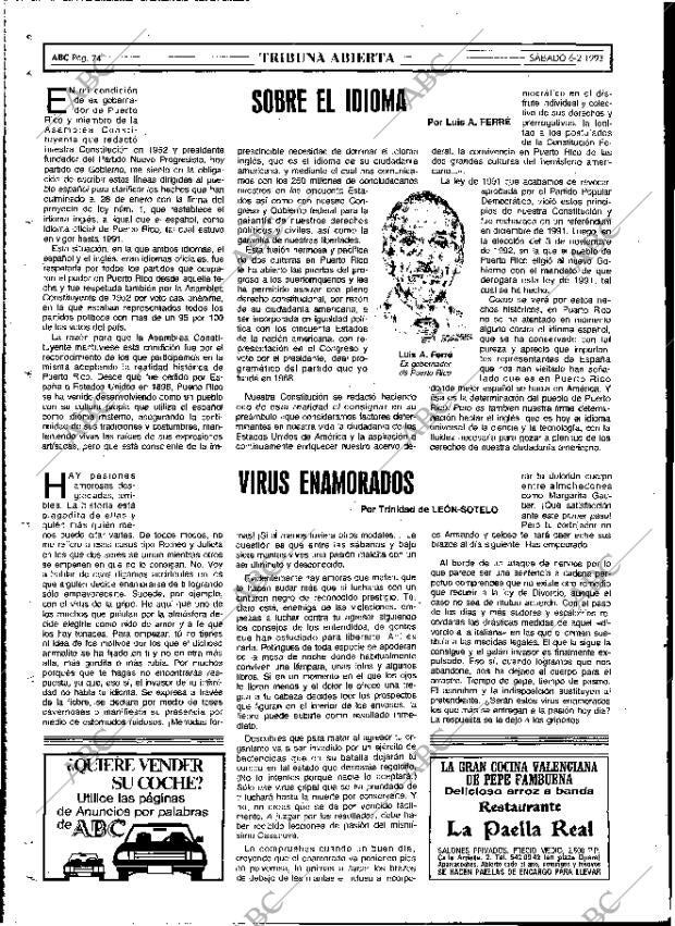 ABC MADRID 06-02-1993 página 74