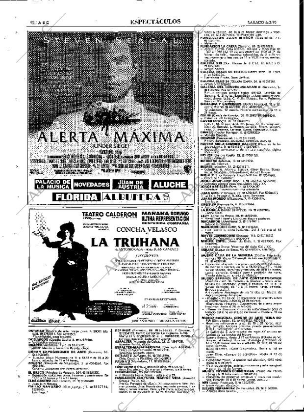 ABC MADRID 06-02-1993 página 92