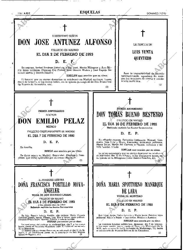 ABC MADRID 07-02-1993 página 116