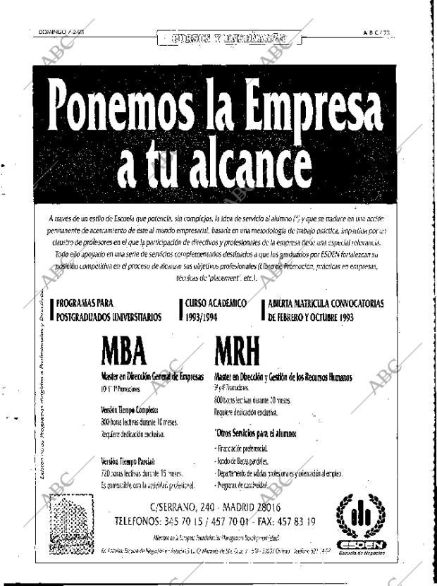 ABC MADRID 07-02-1993 página 73