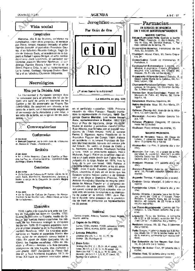 ABC MADRID 07-02-1993 página 87