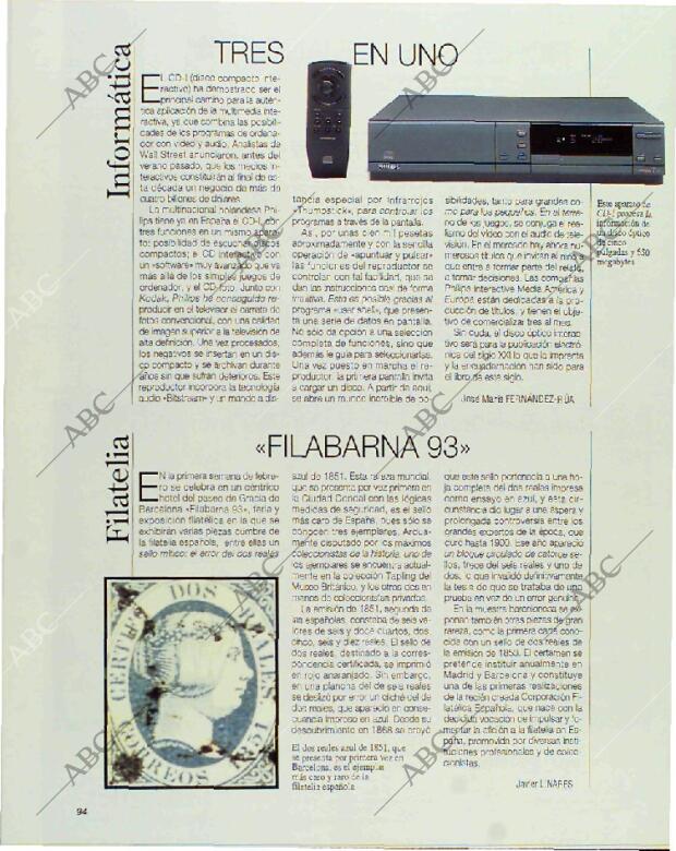 BLANCO Y NEGRO MADRID 07-02-1993 página 94