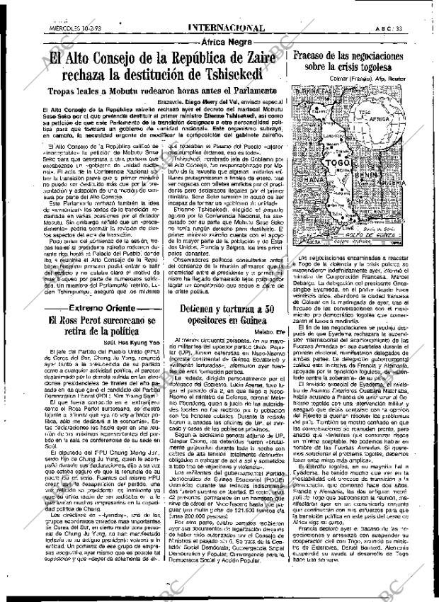 ABC MADRID 10-02-1993 página 33