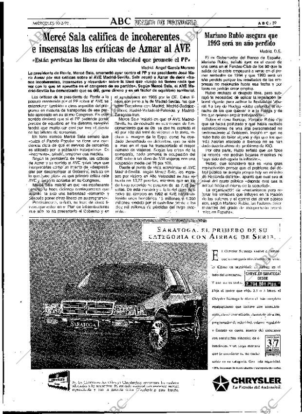 ABC MADRID 10-02-1993 página 39