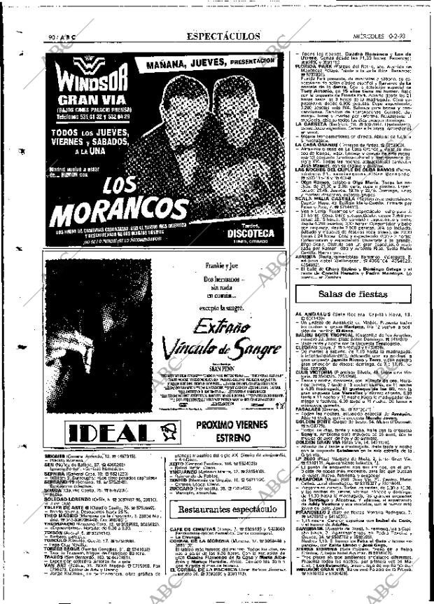 ABC MADRID 10-02-1993 página 90
