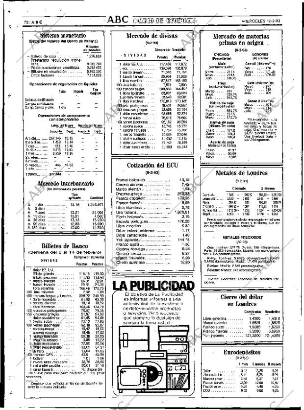 ABC SEVILLA 10-02-1993 página 72