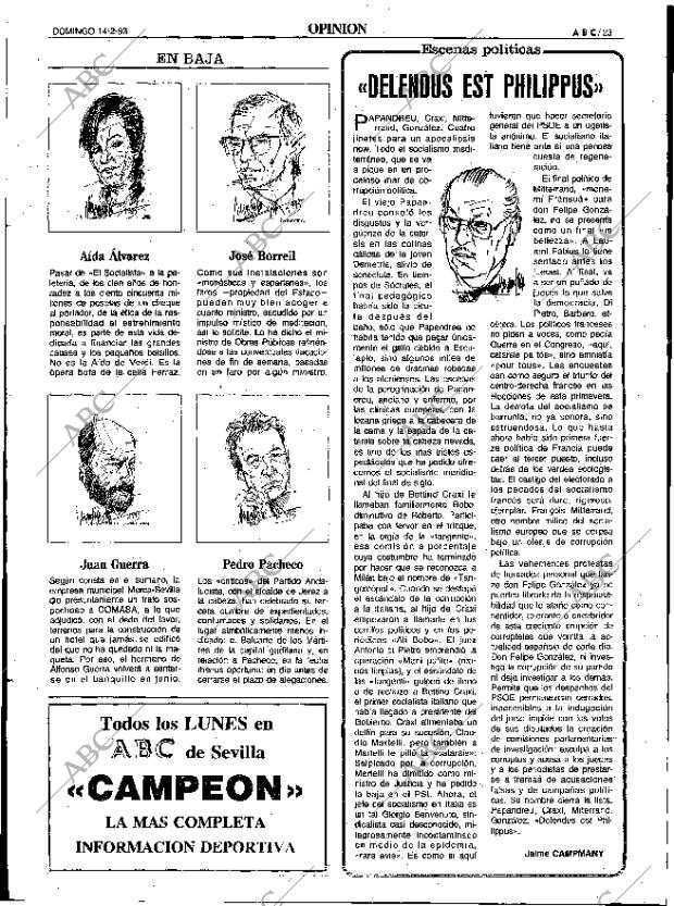 ABC SEVILLA 14-02-1993 página 23