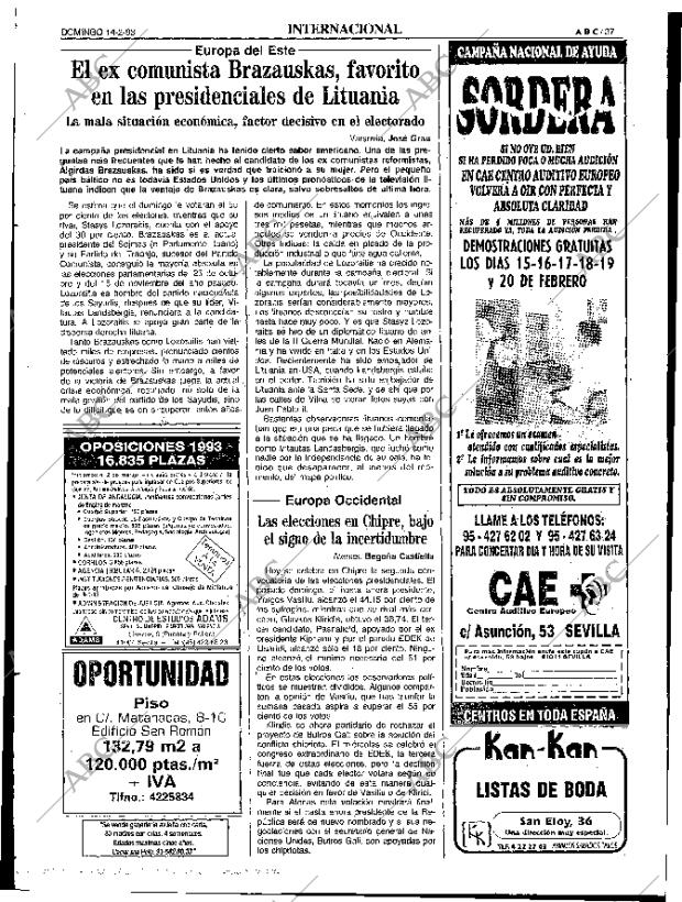 ABC SEVILLA 14-02-1993 página 37