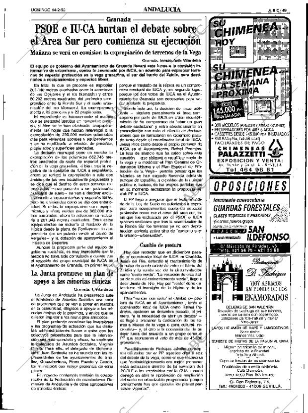 ABC SEVILLA 14-02-1993 página 49