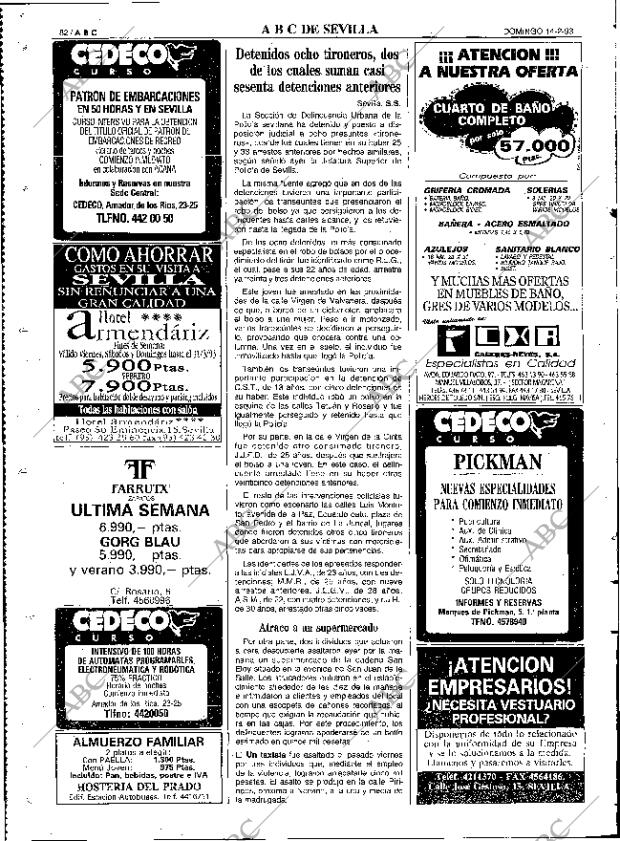 ABC SEVILLA 14-02-1993 página 82