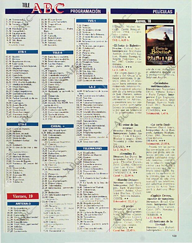 BLANCO Y NEGRO MADRID 14-02-1993 página 123