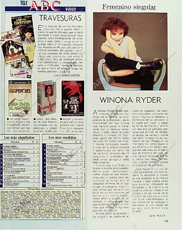 BLANCO Y NEGRO MADRID 14-02-1993 página 129