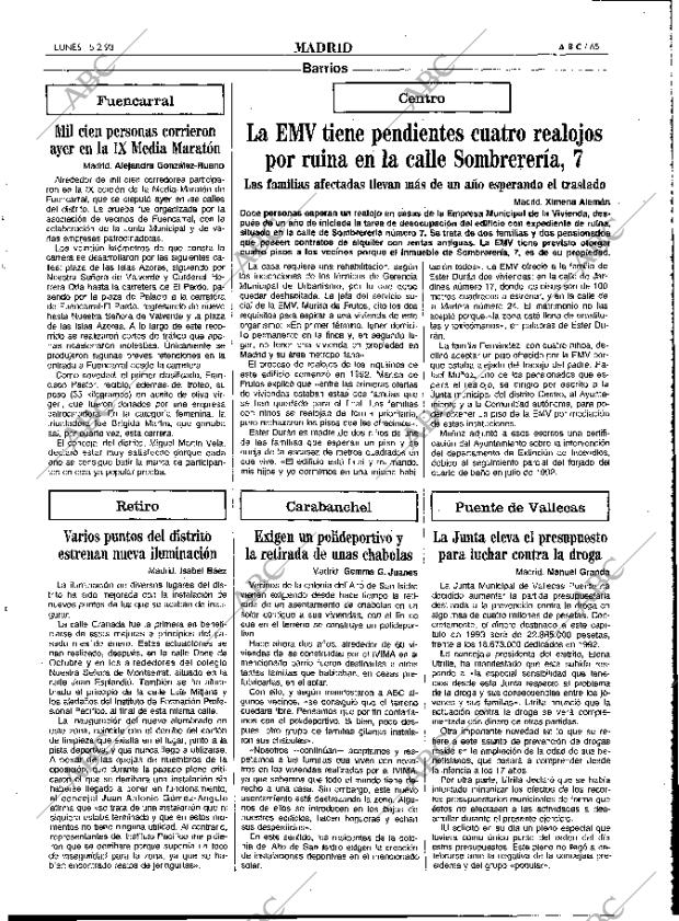 ABC MADRID 15-02-1993 página 65