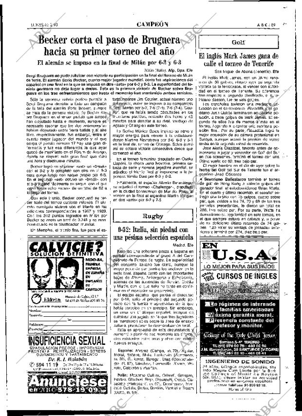 ABC MADRID 15-02-1993 página 89