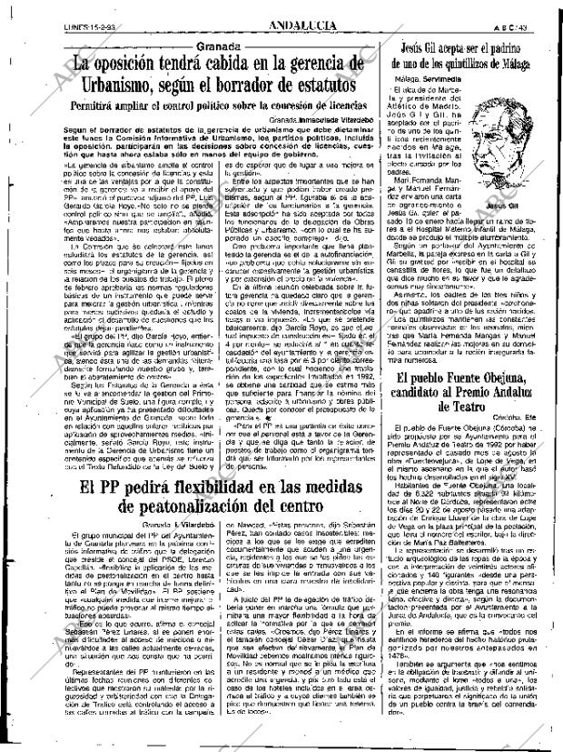 ABC SEVILLA 15-02-1993 página 43