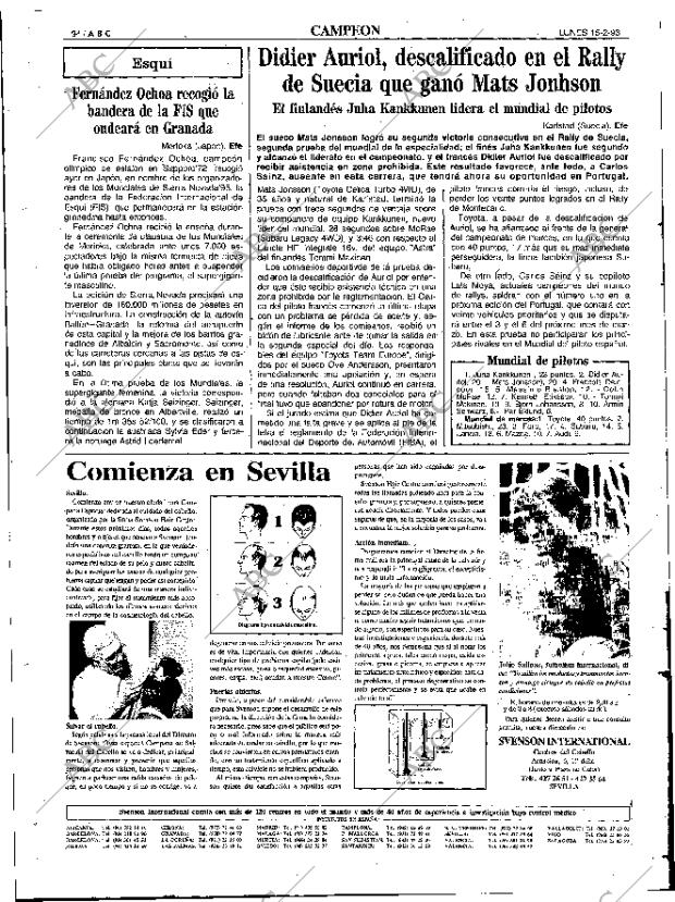ABC SEVILLA 15-02-1993 página 94