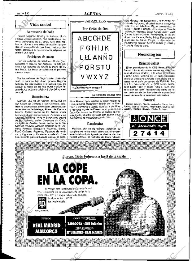 ABC MADRID 18-02-1993 página 66