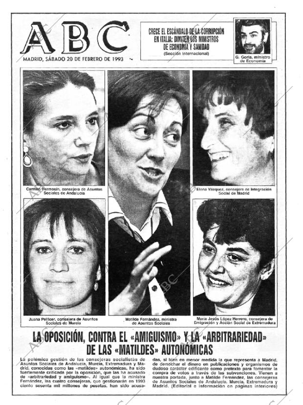 ABC MADRID 20-02-1993 página 1