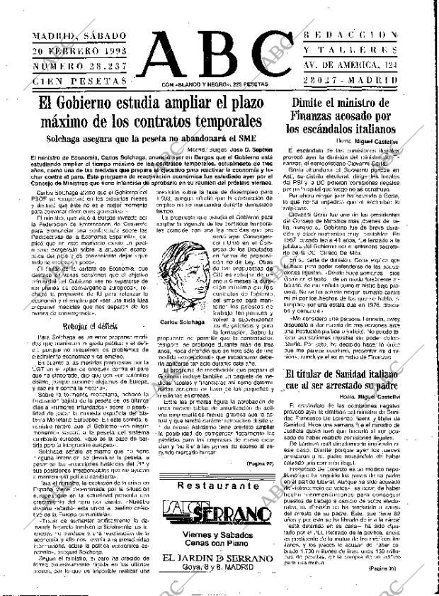 ABC MADRID 20-02-1993 página 15