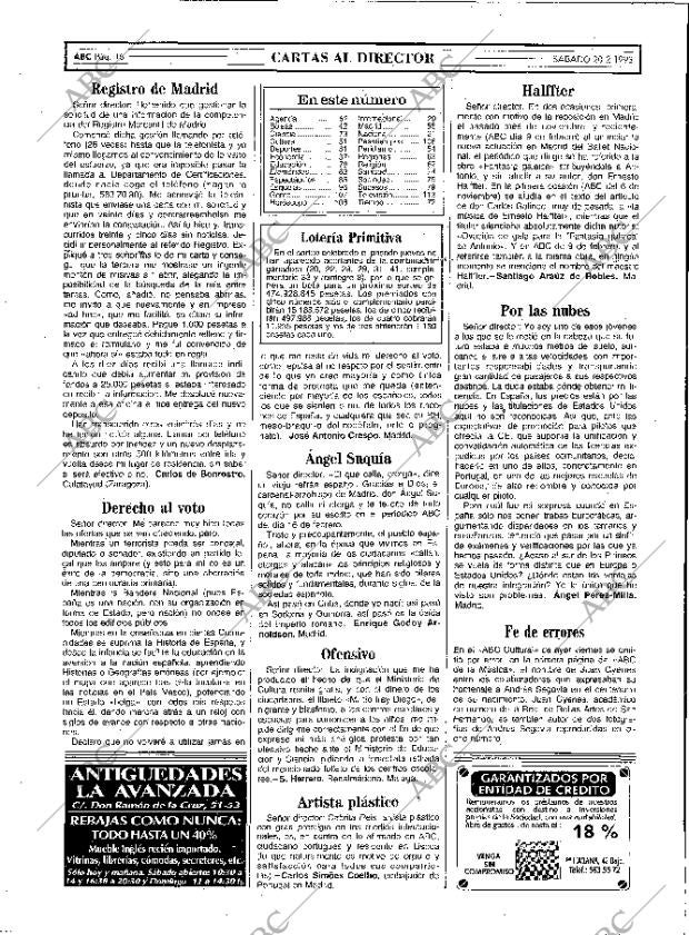 ABC MADRID 20-02-1993 página 16