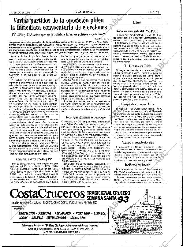 ABC MADRID 20-02-1993 página 23