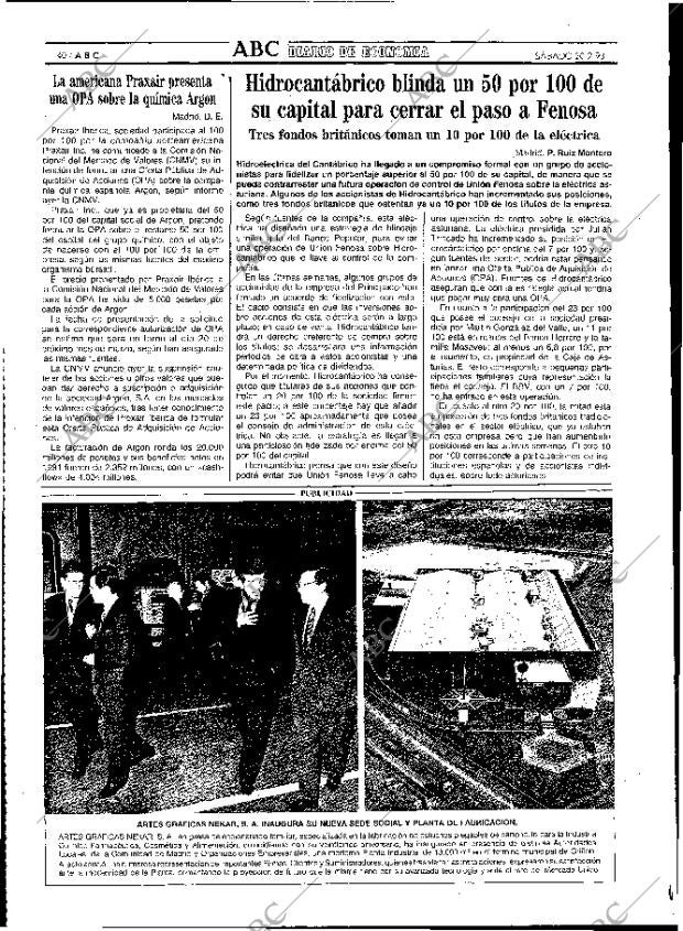 ABC MADRID 20-02-1993 página 40