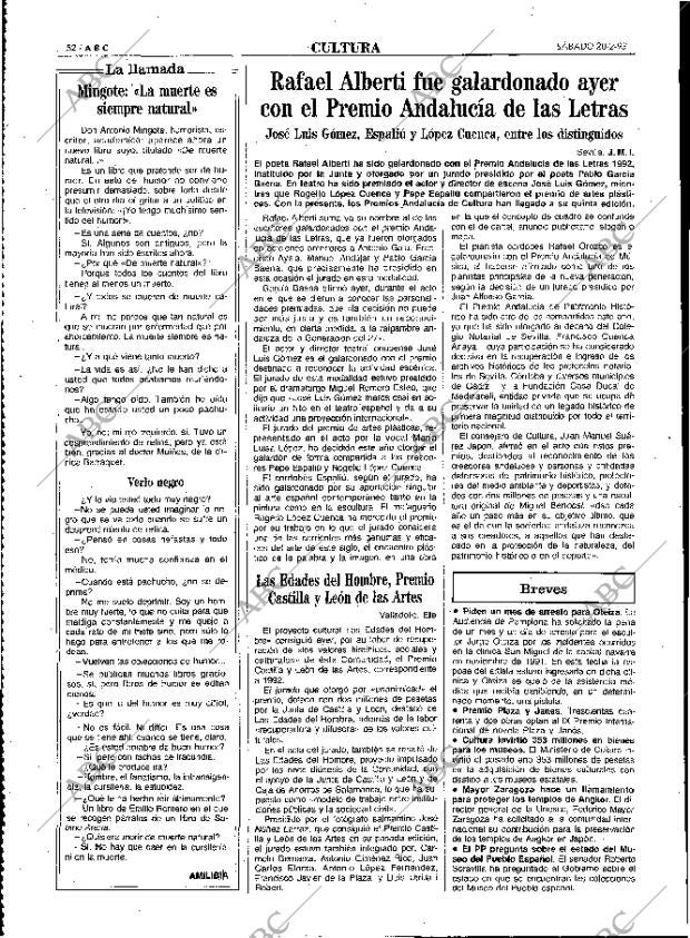 ABC MADRID 20-02-1993 página 52