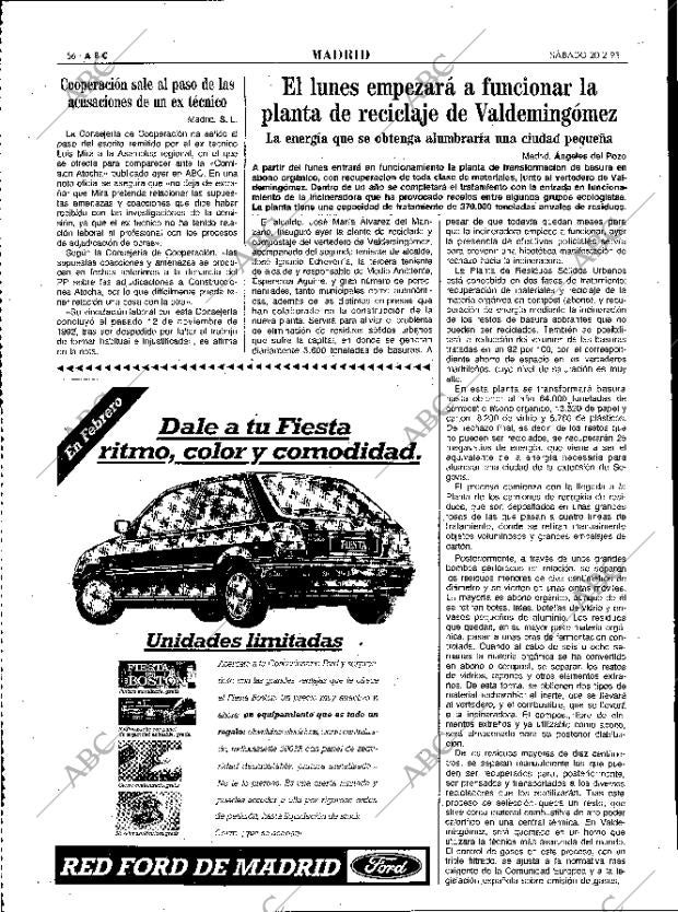 ABC MADRID 20-02-1993 página 56