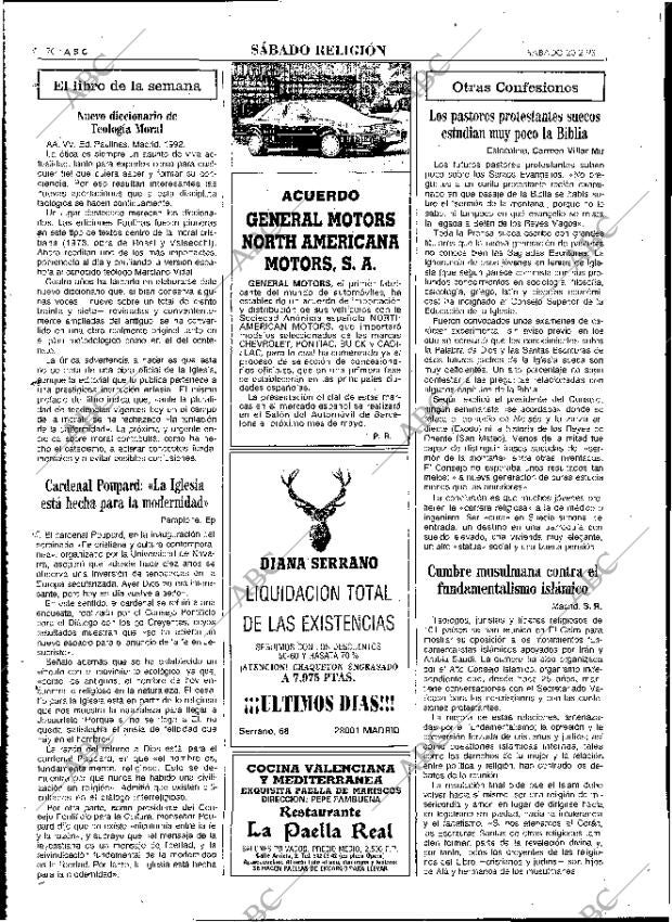 ABC MADRID 20-02-1993 página 70