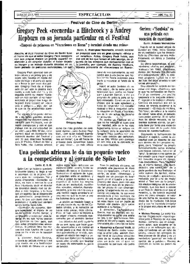 ABC MADRID 20-02-1993 página 85