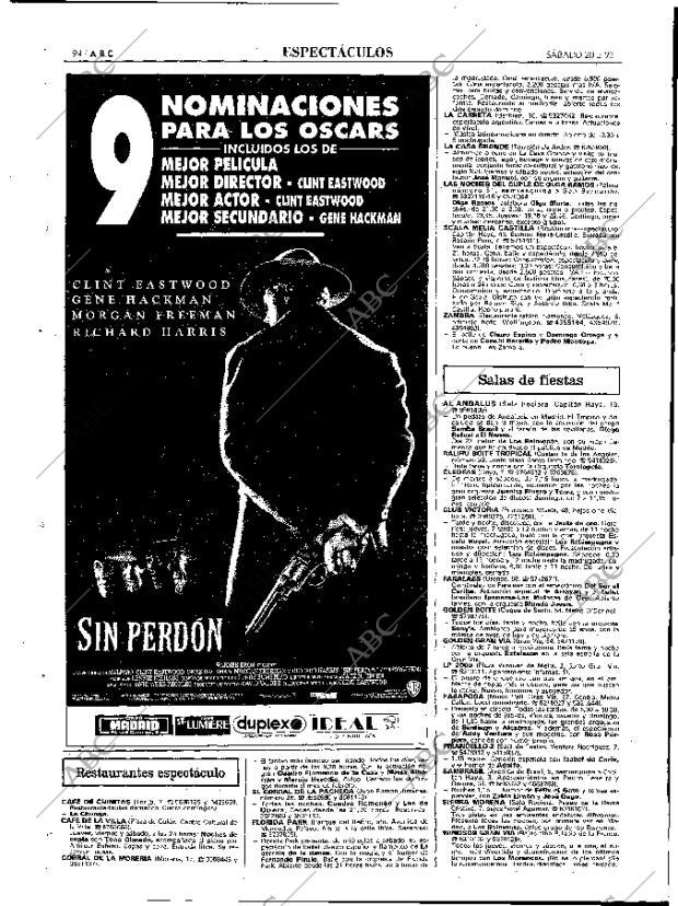 ABC MADRID 20-02-1993 página 94