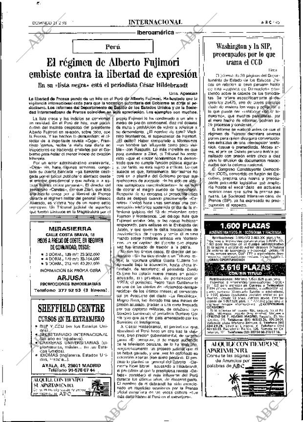 ABC MADRID 21-02-1993 página 45