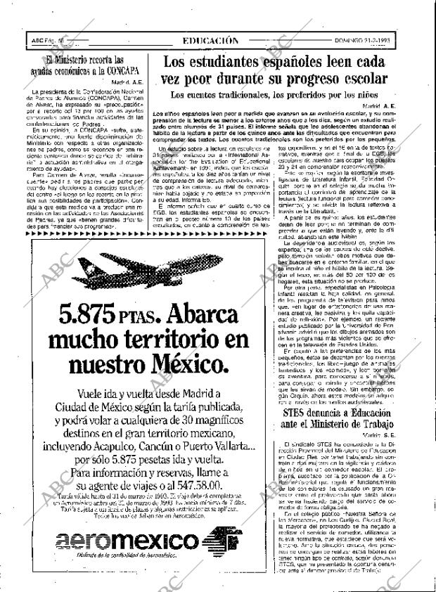 ABC MADRID 21-02-1993 página 68