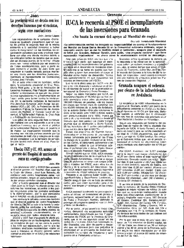 ABC SEVILLA 23-02-1993 página 42
