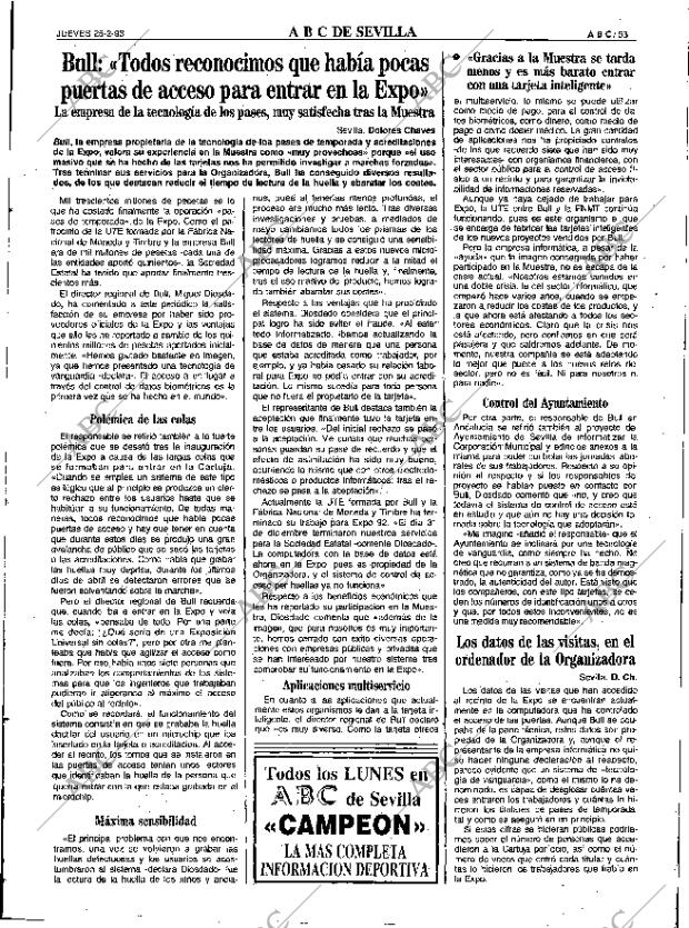 ABC SEVILLA 25-02-1993 página 53