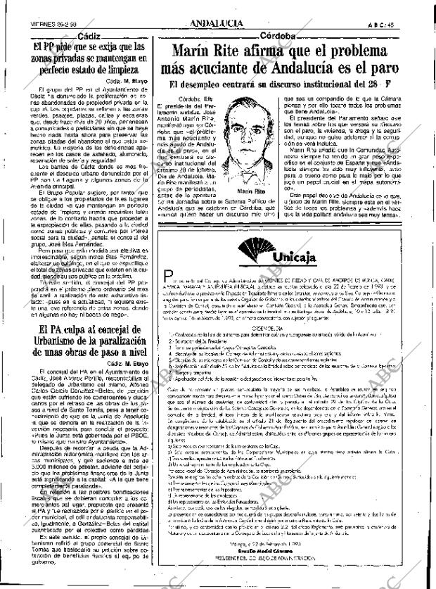 ABC SEVILLA 26-02-1993 página 45