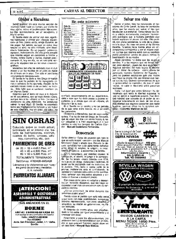 ABC SEVILLA 28-02-1993 página 16