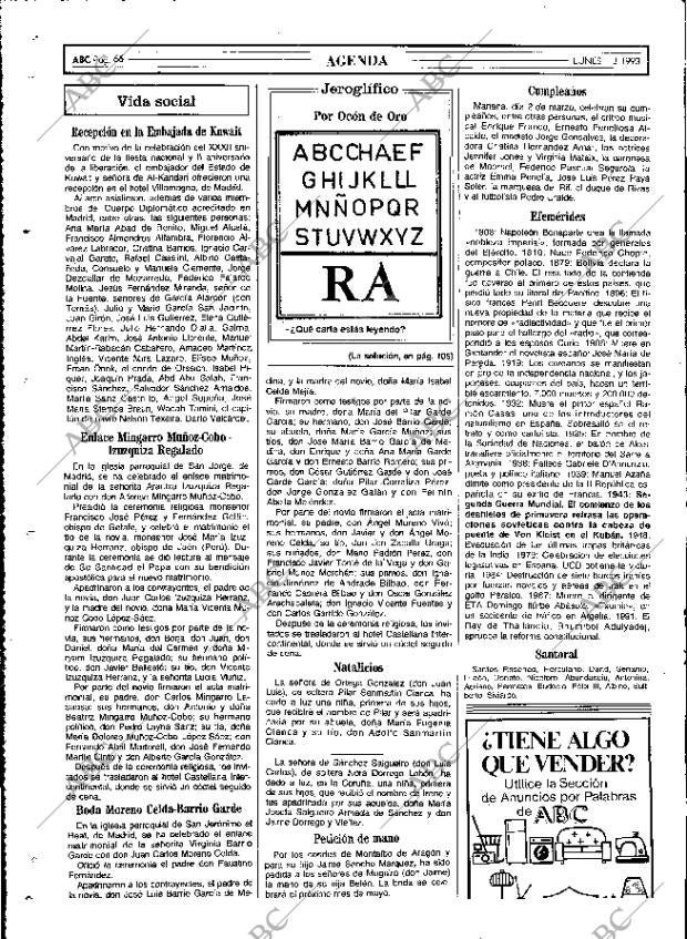 ABC MADRID 01-03-1993 página 66