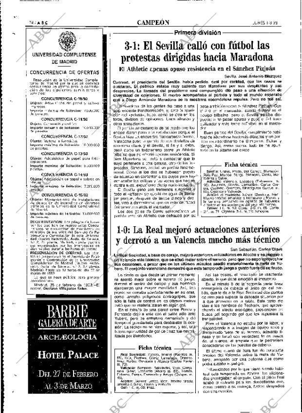 ABC MADRID 01-03-1993 página 74