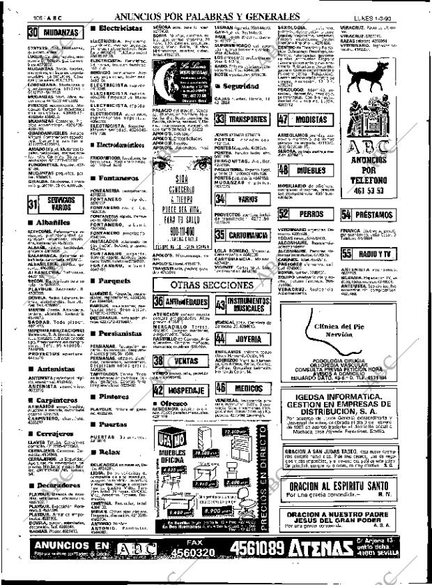 ABC SEVILLA 01-03-1993 página 106
