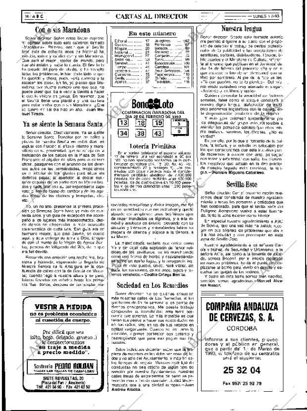 ABC SEVILLA 01-03-1993 página 16